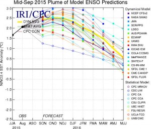 Winter Outlook El Nino. Source: International Research Institute (IRI)